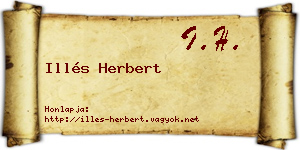 Illés Herbert névjegykártya